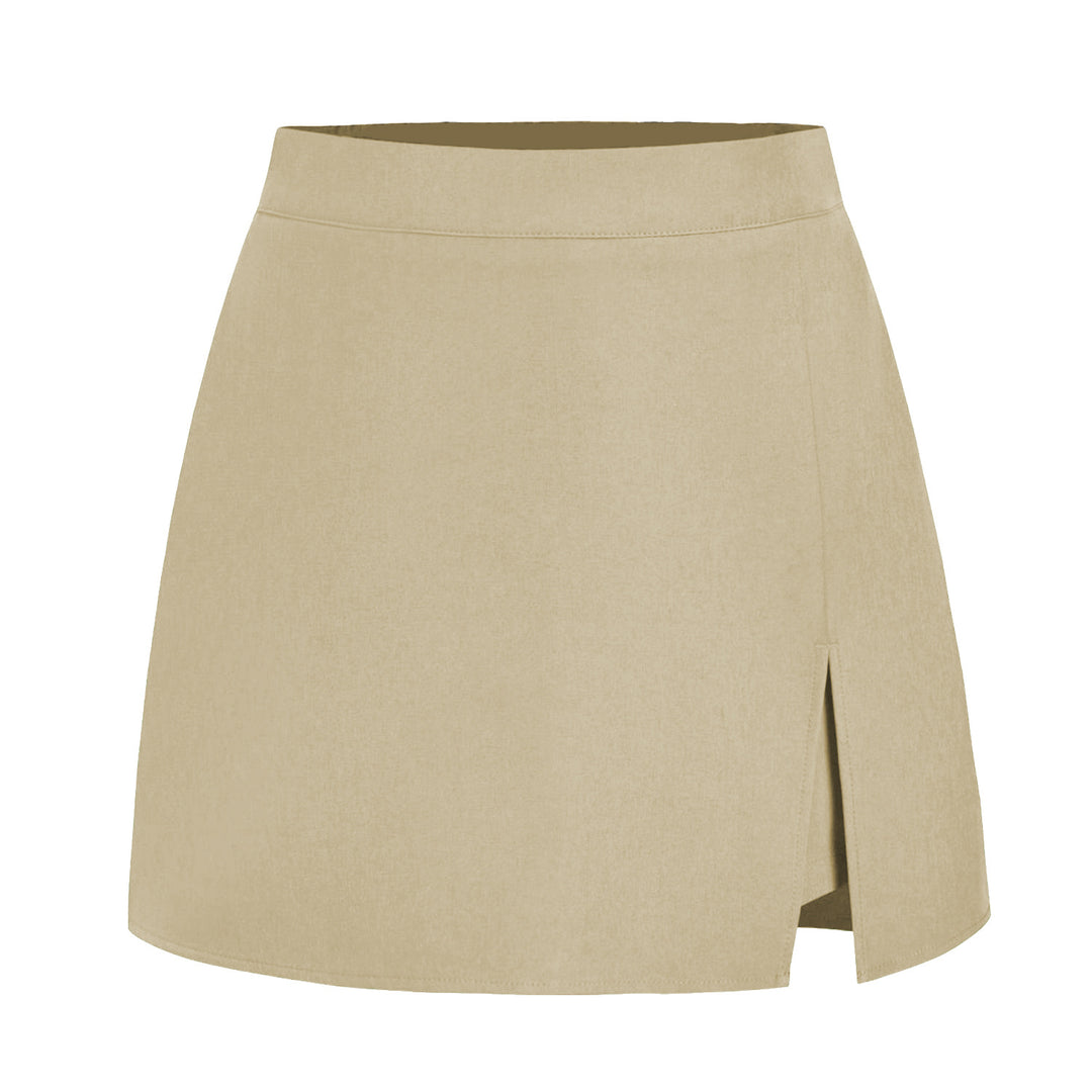 Damen eleganter Kurzrock mit seitlichem Schlitz und hohem Bund EB