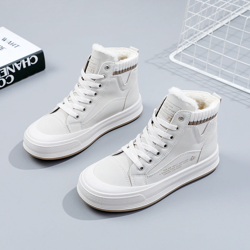 Damen gefütterte High-Top Sneakers mit strapazierfähigem Obermaterial und rutschfester Sohle EB