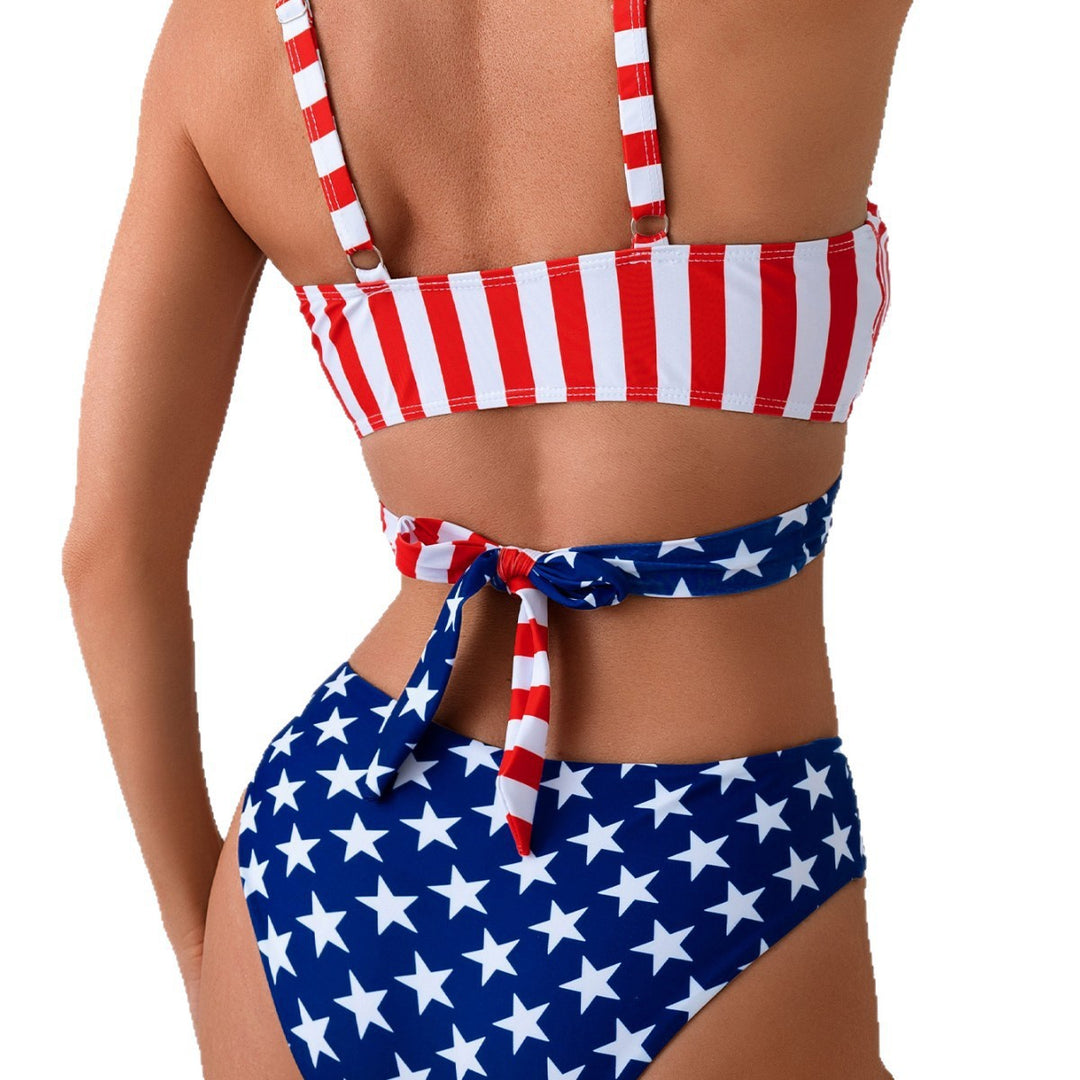 Damen Hochgeschnittener Bikini mit innovativem Wickeldesign EB