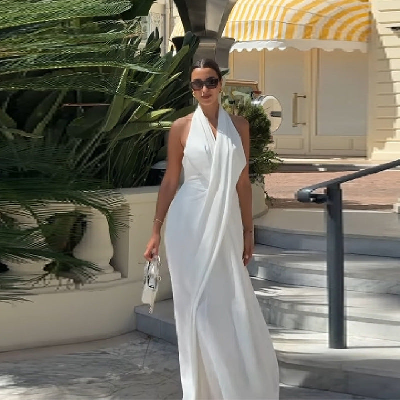 Damen Maxikleid mit eleganter Wickeloptik EB