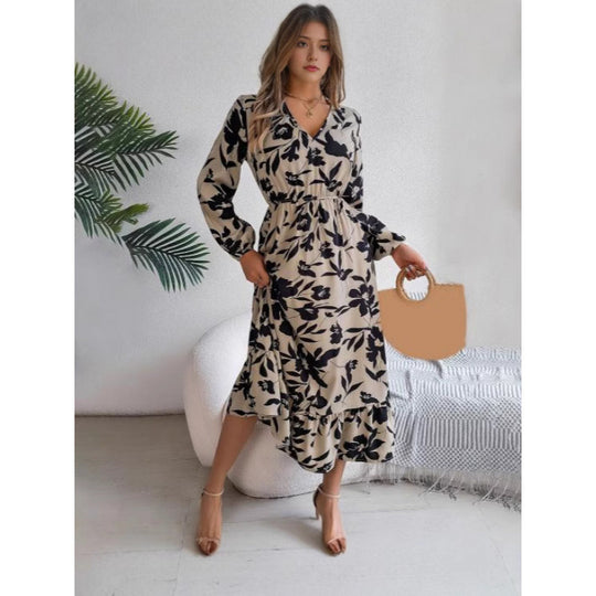 Damen Maxi-Kleid mit blumigem Muster EB