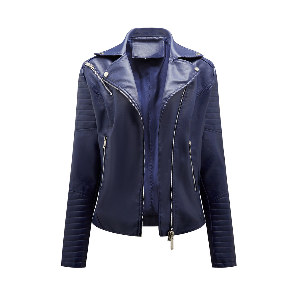 Damen Bikerjacke mit modischen Steppdetails und asymmetrischem Reißverschluss EB