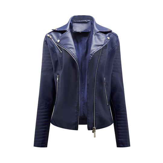 Damen Bikerjacke mit modischen Steppdetails und asymmetrischem Reißverschluss EB