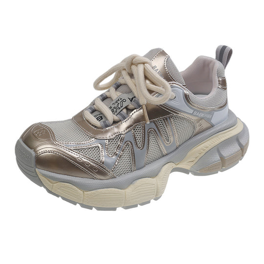 Damen sportliche Lauf Sneakers mit atmungsaktiver Mesh-Oberfläche und dämpfender Sohle EB