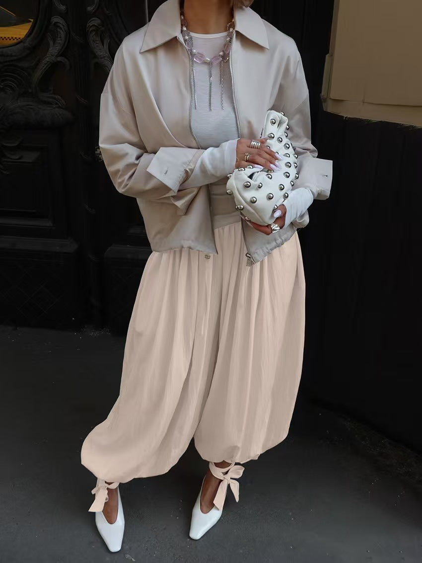 Damen elegante Sommerjacke mit lässigem Schnitt und lockeren Ärmeln EB