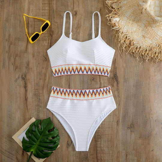 Damen Bunt gemusterter Bikini EB