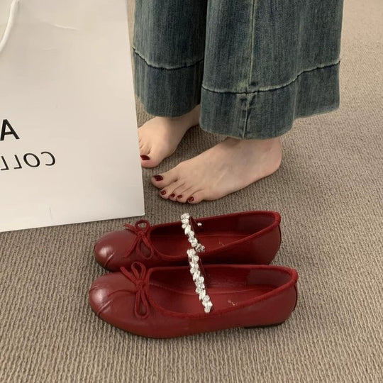 Damen Ballerinas mit elegantem Schleifenakzent und hochwertigem Innenfutter EB