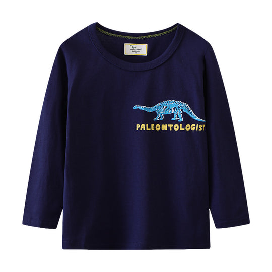 Jungen Langarmshirt mit Dinosaurier-Skelett-Design EB