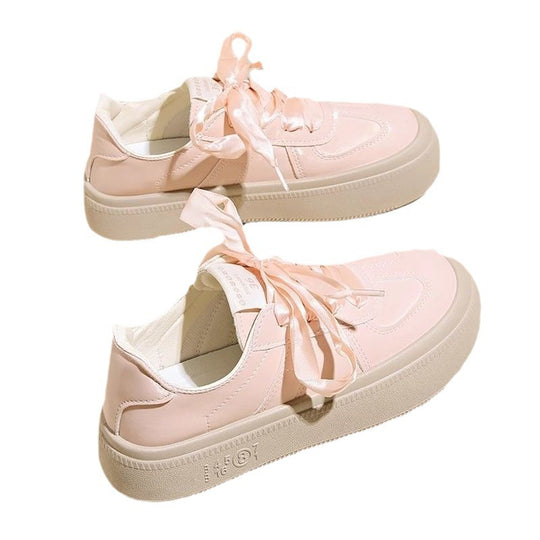 Damen modische Sneakers mit weichem Obermaterial und elastischen Schnürsenkeln EB