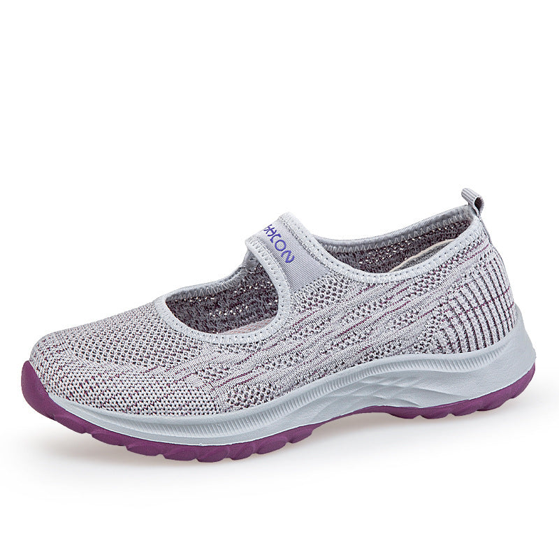 Damen Leichte und bequeme Sportpumps mit elastischem Obermaterial EB