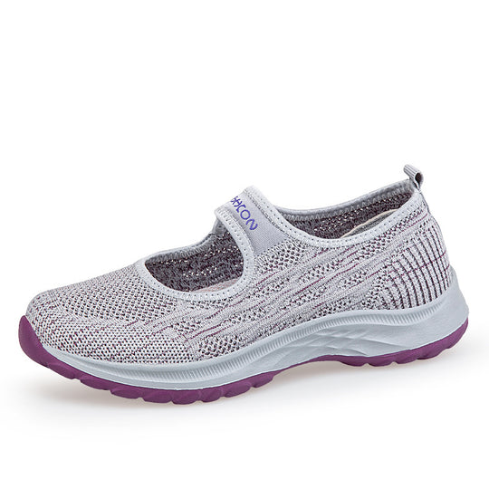 Damen Leichte und bequeme Sportpumps mit elastischem Obermaterial EB
