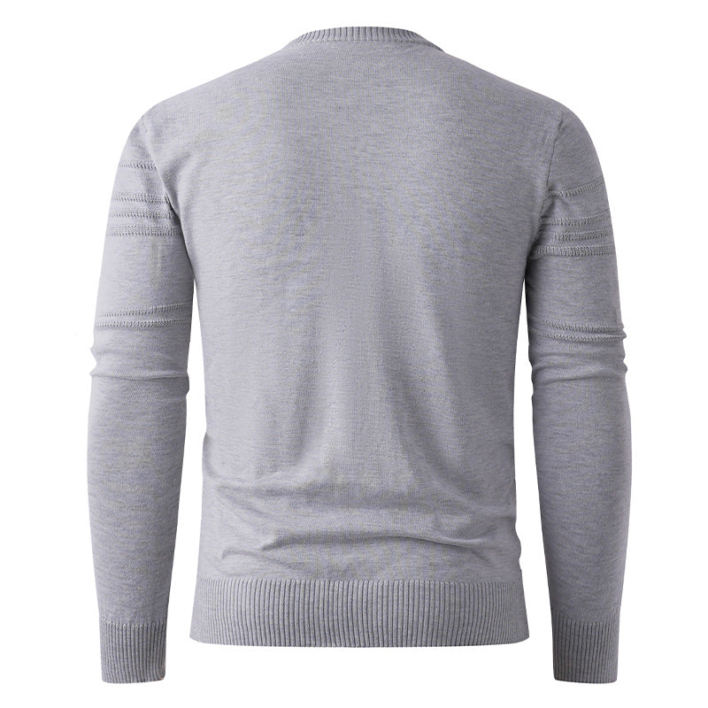 Herren feiner Strickpullover mit strukturiertem Design EB