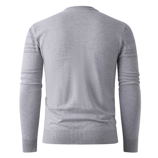 Herren feiner Strickpullover mit strukturiertem Design EB