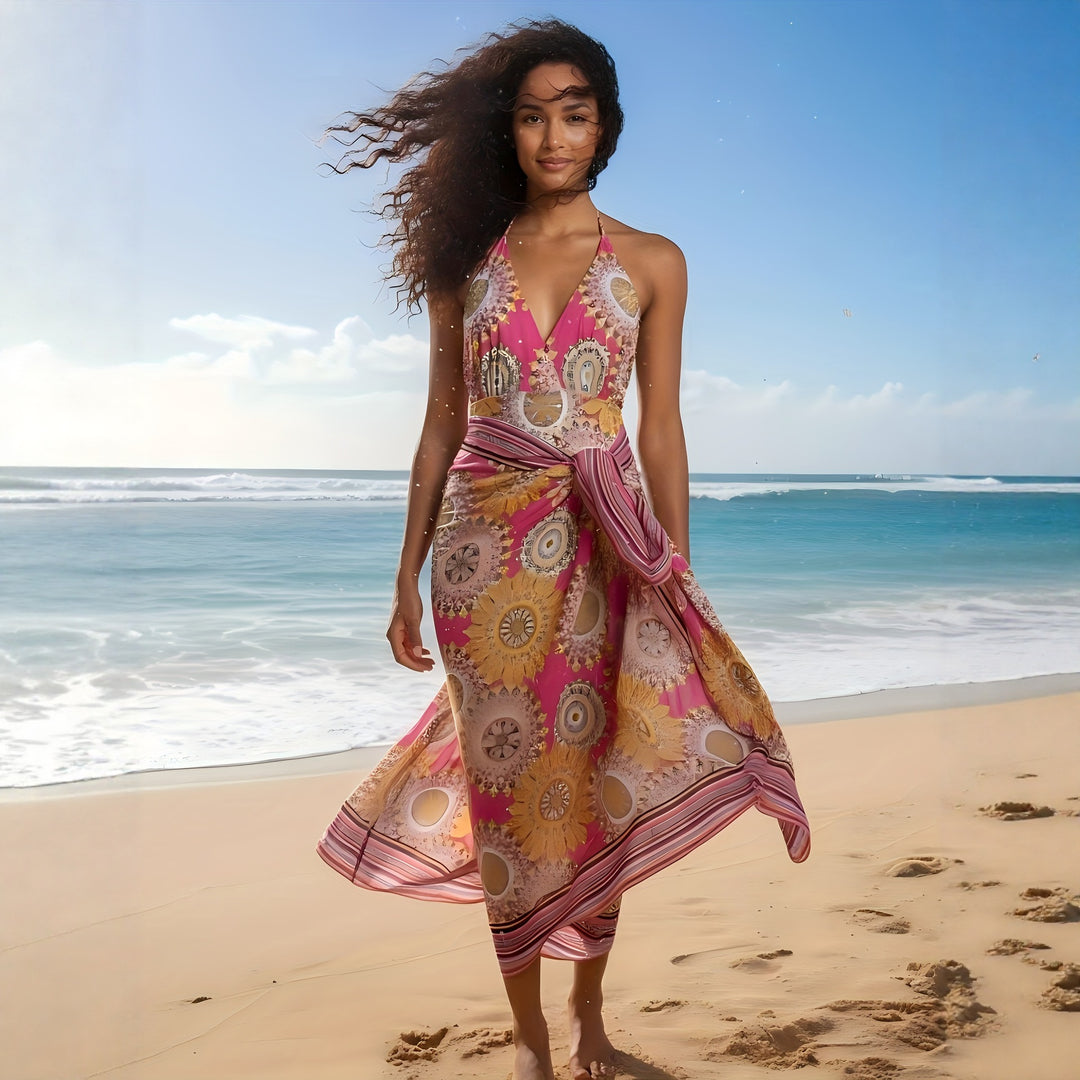 Damen Maxi Strandkleid EB