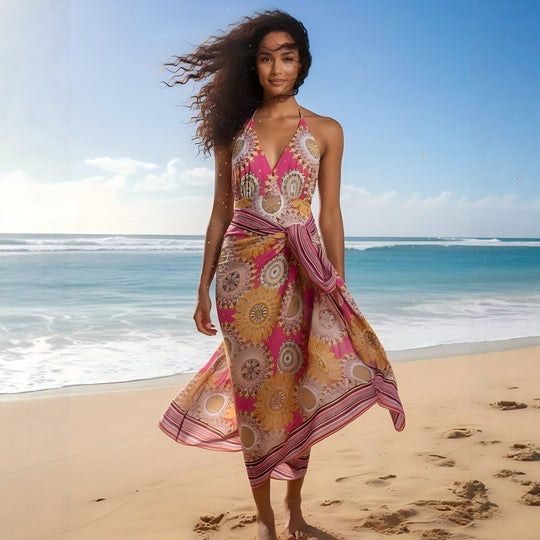 Damen Maxi Strandkleid EB