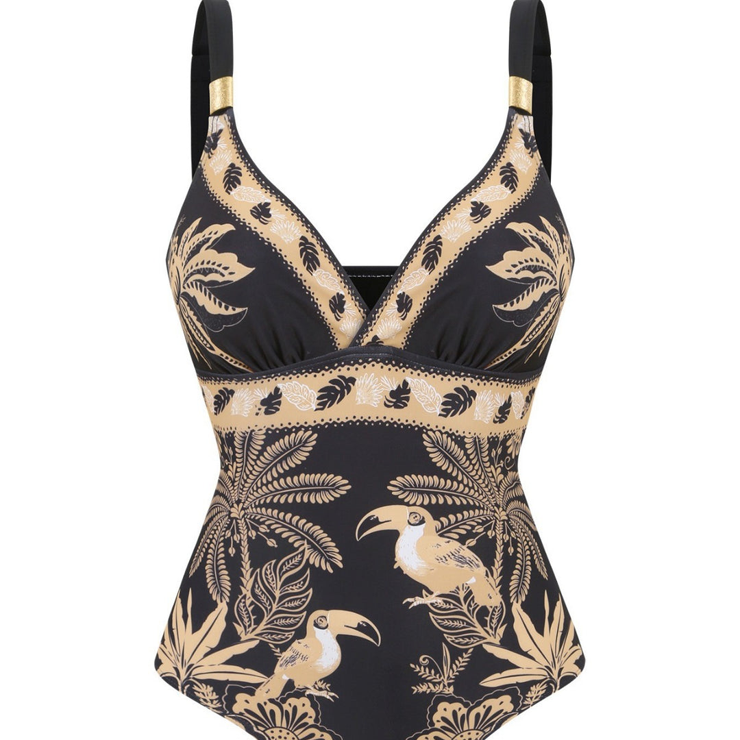 Damen Badeanzug mit elegantem Wickelrock EB