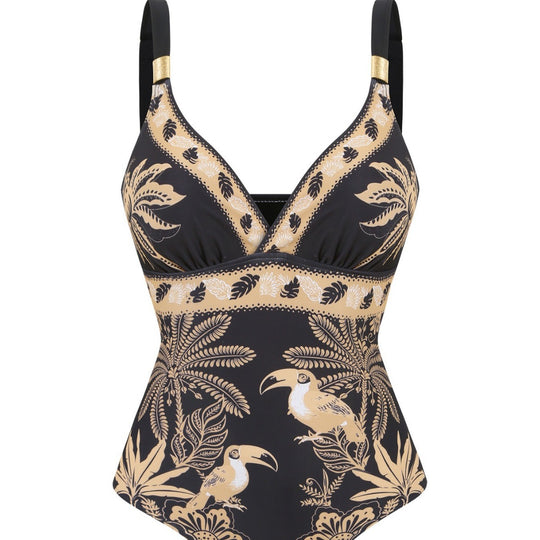 Damen Badeanzug mit elegantem Wickelrock EB