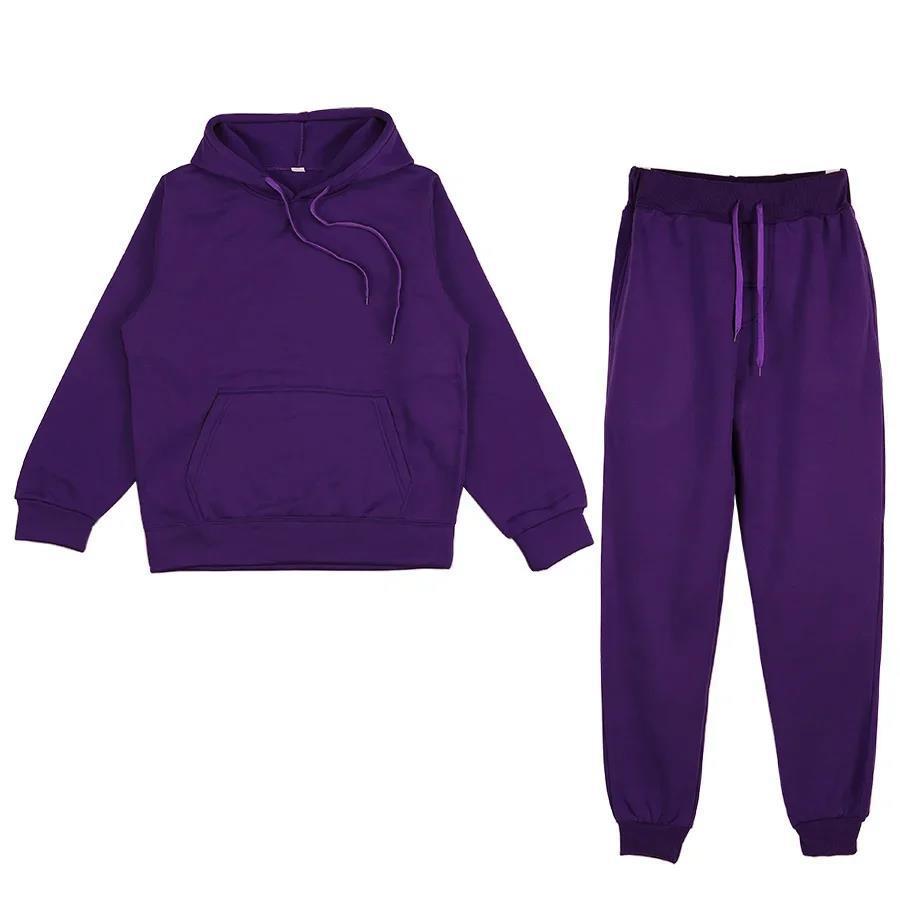 Unisex weiches Lounge-Set mit Oversize-Hoodie, taillenhoher Jogginghose und geripptem Knöchelabschluss EB