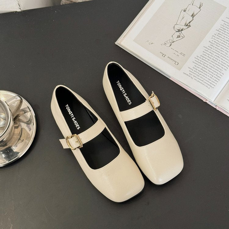 Damen elegante Mary Jane Ballerinas mit modischer Schnalle EB