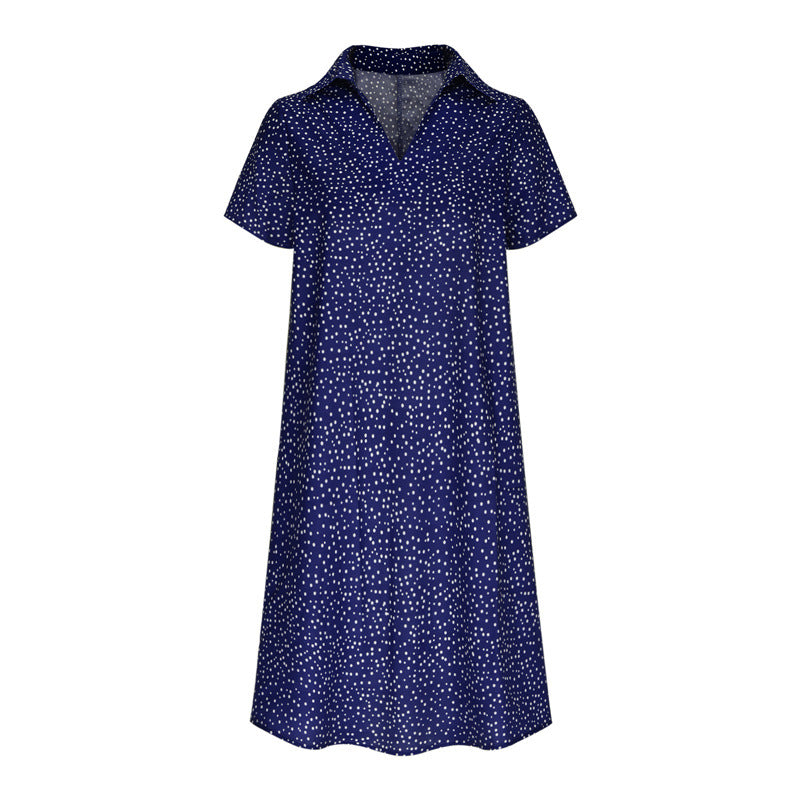 Damen Hemdkleid mit Polo-Kragen und leichtem, atmungsaktivem Stoff EB