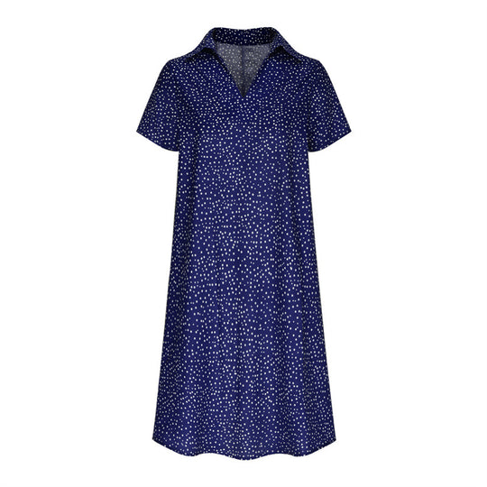 Damen Hemdkleid mit Polo-Kragen und leichtem, atmungsaktivem Stoff EB