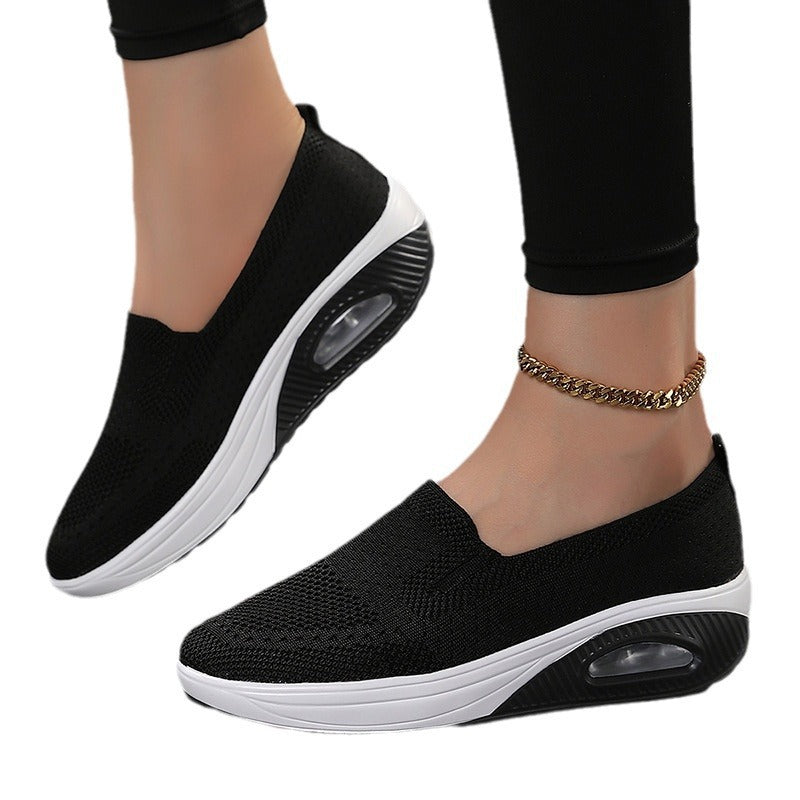 Damen Komfortable Slip-On Sneakers mit atmungsaktivem Mesh und dämpfender Sohle EB