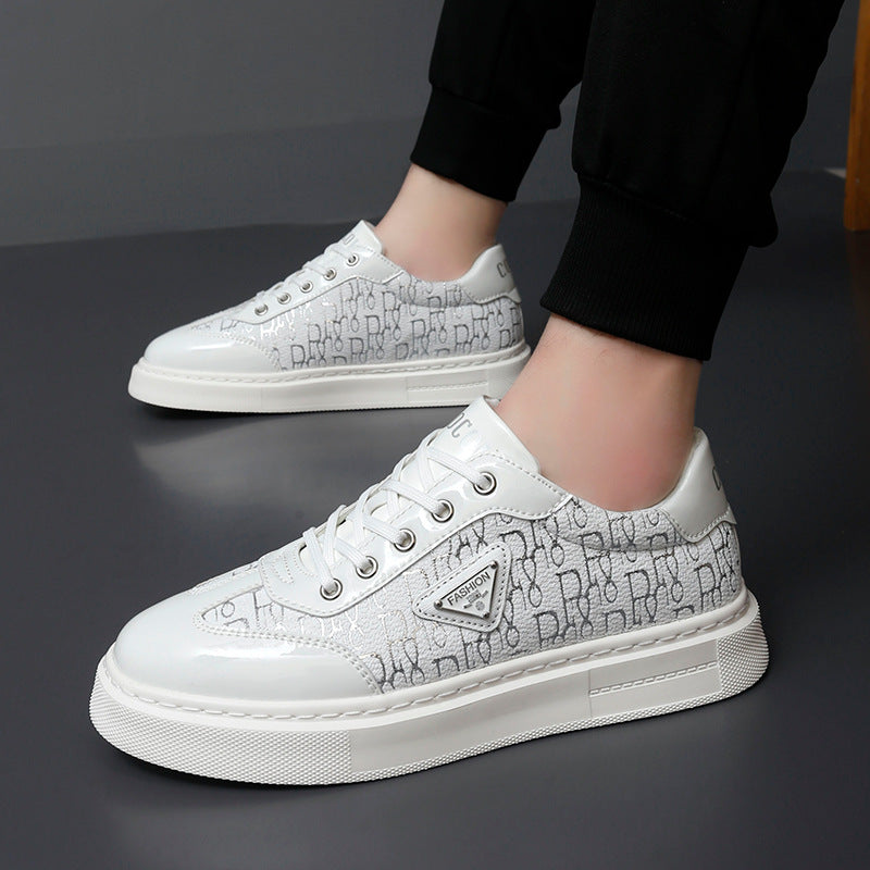 Damen Modische Sneakers mit exklusivem Muster und glänzender Oberfläche EB