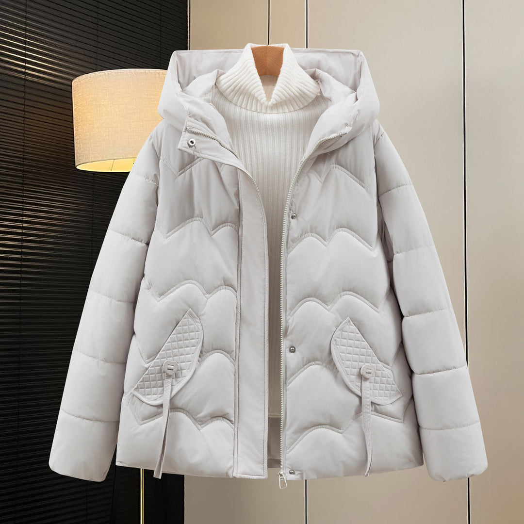 Damen Steppjacke mit Kapuze und Eingrifftaschen EB