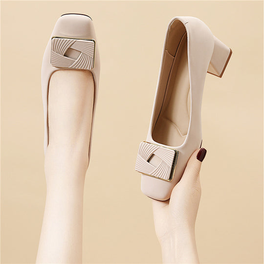 Damen elegante Ballerinas mit hochwertiger Schmuckschließe EB