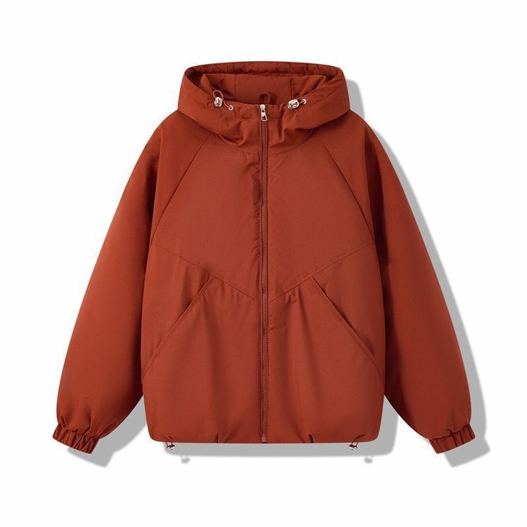 Damen Leicht wattierte Kapuzenjacke mit Raglanärmeln, elastischen Bündchen und verstellbarem Saum EB