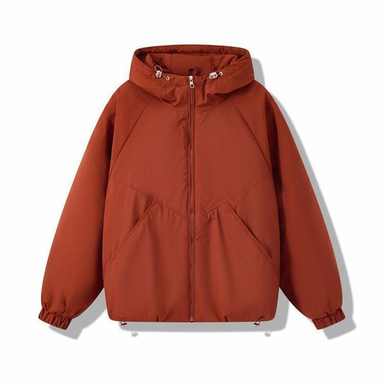 Damen Leicht wattierte Kapuzenjacke mit Raglanärmeln, elastischen Bündchen und verstellbarem Saum EB