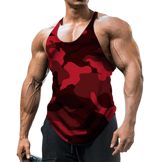 Herren ärmelloses Fitnessshirt im modernen Camouflage-Design EB