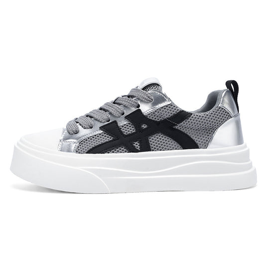 Damen trendige Sneaker mit hohem Plateau EB