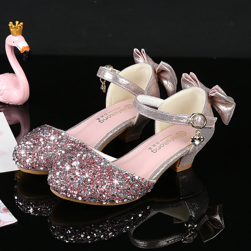 Mädchen Elegante Ballerina Sandalen mit Glitzerverzierung EB