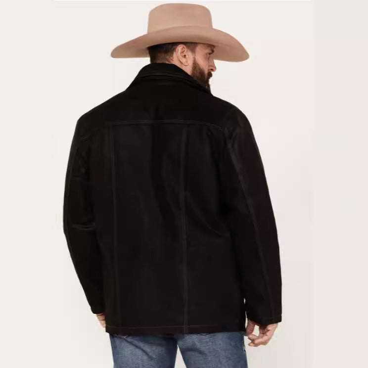 Herren gemütliche und stylische Jacke aus weichem Kunstleder EB
