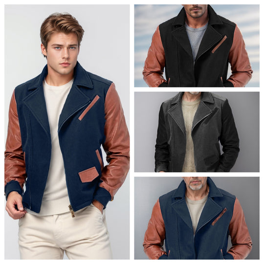 Herren modische Fleece-Kombijacke mit akzenten EB