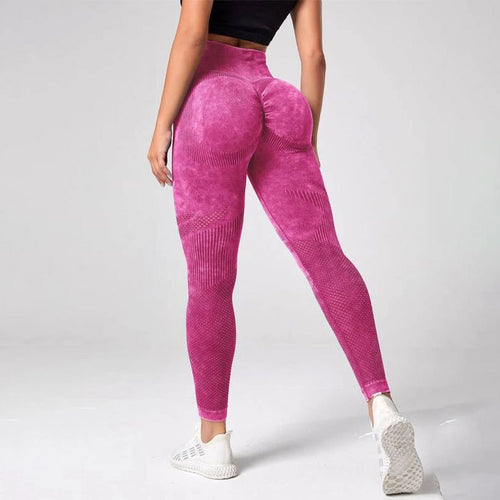 Damen Sculpting Leggings mit hohem Bund und innovativer Textur EB