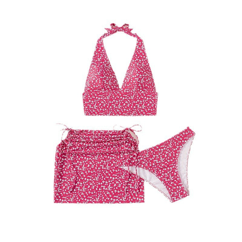 Damen Bikini-Set mit modischem Oberteil und hoch tailliertem Höschen EB