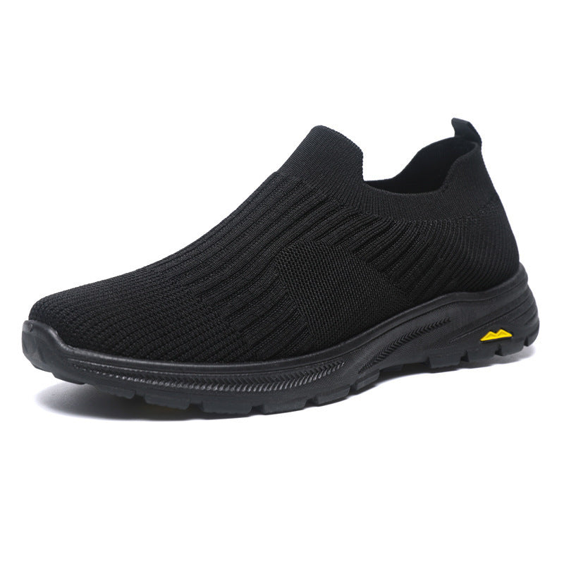 Damen Elastische Slip-On Sneakers mit atmungsaktiver Strickoberfläche und rutschfester Sohle EB