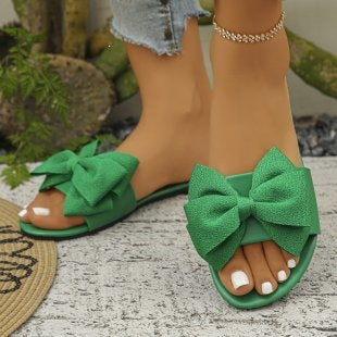 Damen Riemensandalen mit großem Schleifendetail EB