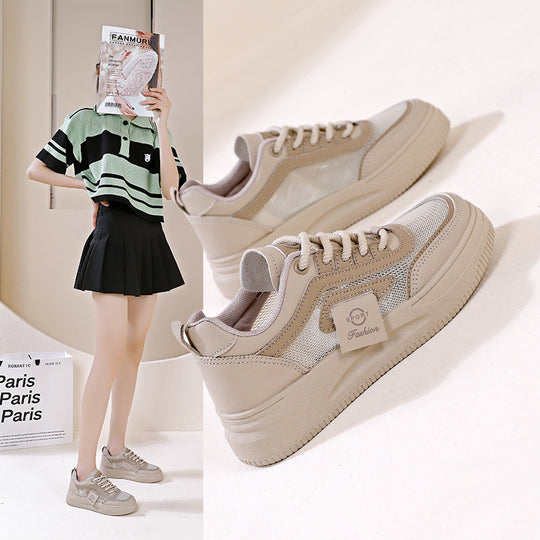 Damen Sportliche Sneakers mit atmungsaktiven Mesh-Einsätzen und rutschfester Sohle EB