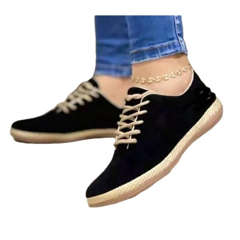 Damen Bequeme Sneakers mit lässiger Lederrand EB
