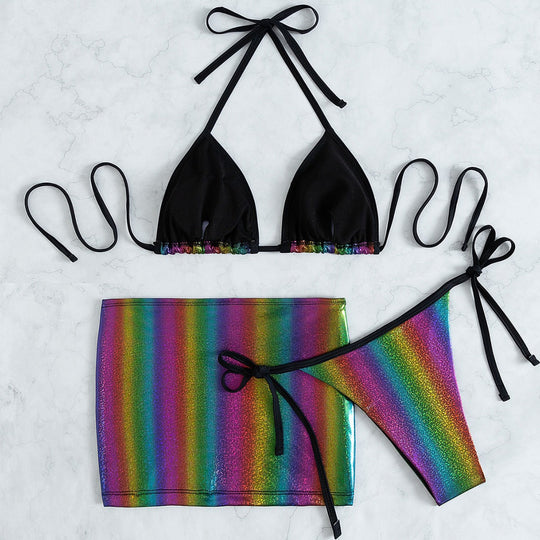 Damen Triangel-Bikini mit trendigem Wickelrock EB