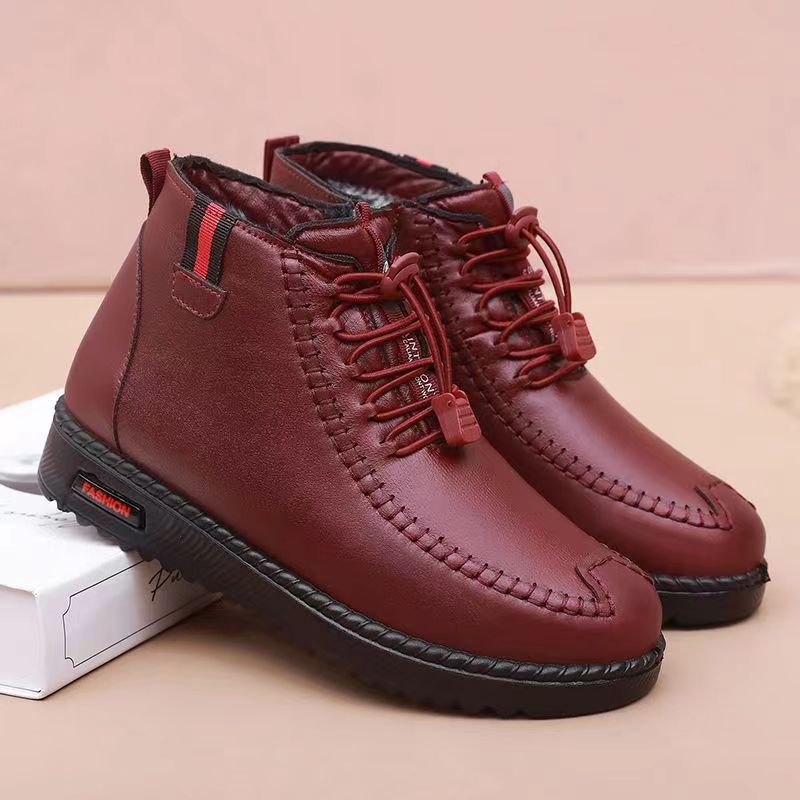 Damen Gefütterte Stiefelette mit modischer Schnürung und rutschfester Sohle EB