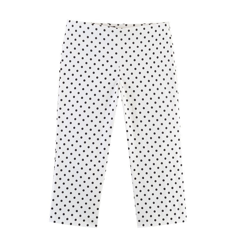 Damen Modische Culotte-Hosen im zeitlosen Punkte-Design EB