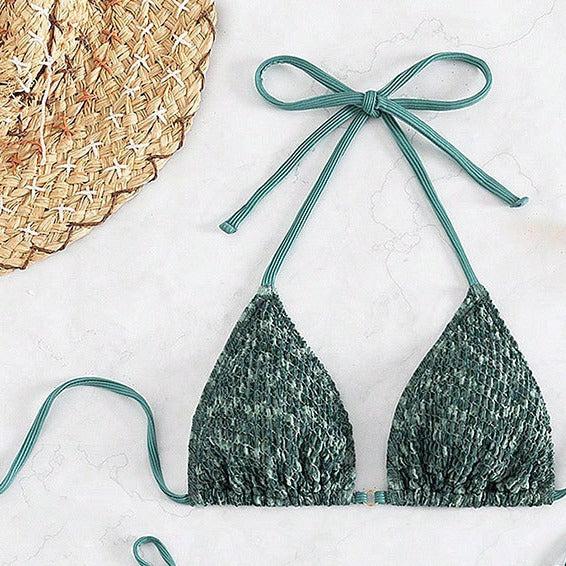 Damen Triangel-Bikini mit raffiniertem Bindedesign EB