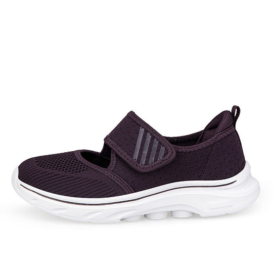 Damen Bequeme Slip-On Sneakers mit praktischem Klettverschluss EB