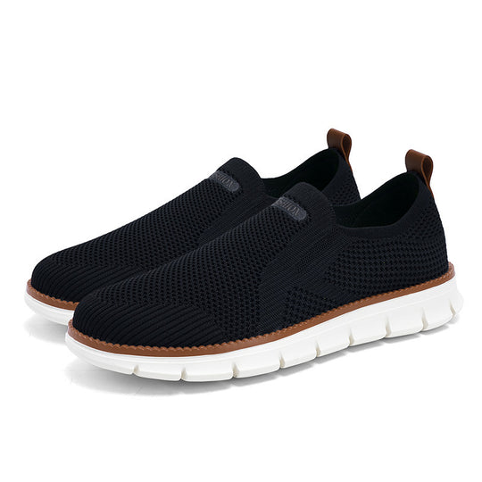 Damen Leichte Slip-On Sneakers aus atmungsaktivem Strickmaterial EB