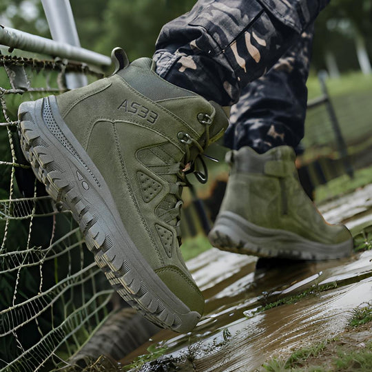 Herren wasserdichte Sicherheitsstiefel mit rutschfester Sohle und atmungsaktiver Membran EB