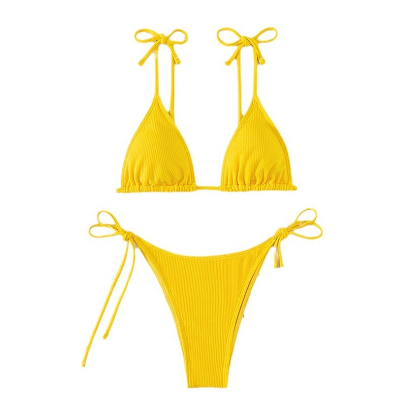 Damen Triangel-Bikini mit raffinierten Trägerschleifen EB